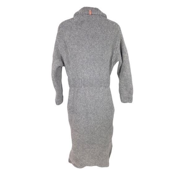 Lunya Chunky Wool Knit Cardigan Long Sweater Belted Robe Cozy XS/S - Picture 6 of 11